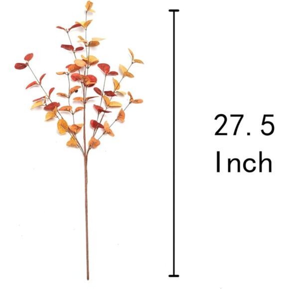 6 Pcs Artificial Eucalyptus Stems Fall Decorations with Fall Eucalyptus Leaves - Picture 3 of 8